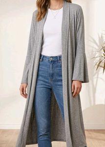 grey shrug midi length