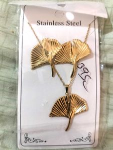 Ginkgo Leaf Necklace Set