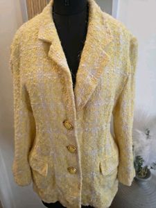 Yellow Tweed Blazer
