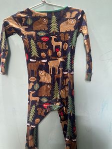 Cozy Footed Pajamas with Woodland Creatures