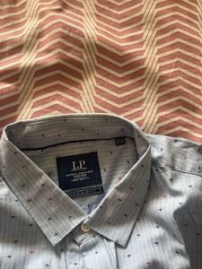 Men's Light Blue Striped Casual Shirt