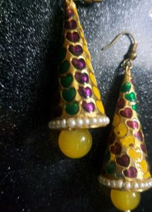 Unique Cone Heart Drop Earrings