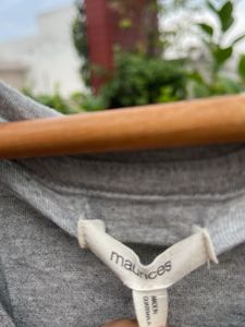 Grey T-Shirt with Floral Print