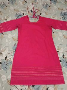 Melange Vibrant Pink Short Kurta
