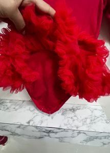 Baby Girl Red Tutu Bodysuit