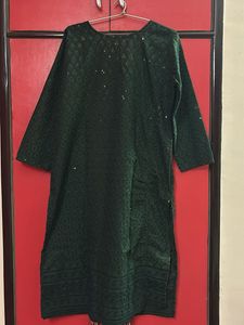 Elegant Green Kurta with Sequins