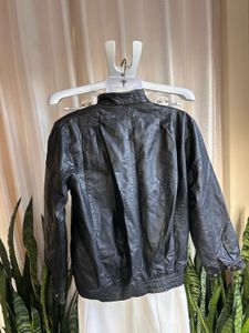 Vintage unisex Black Leather Jacket