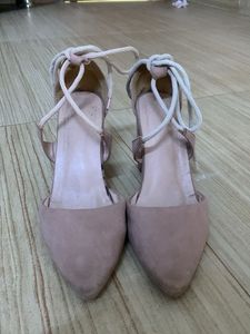 Strappy Lace-Up Block Heels