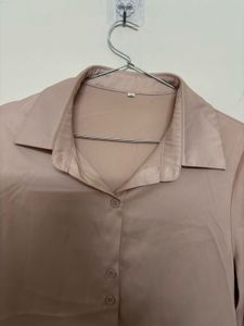 Elegant Satin Button-Up Blouse