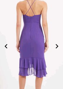 Strappy Dress With Ruffled Panels💜