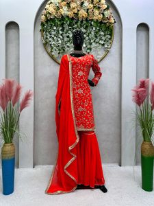 Red Colour Sharara