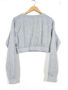Grey Round Neck Crop Top (Women's)