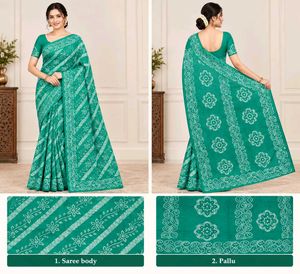 Sungudi single cross bathik sarees