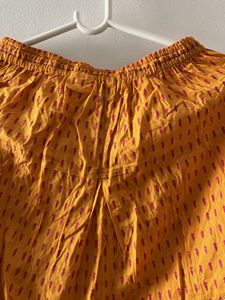 Yellow Printed Ethnic Pants