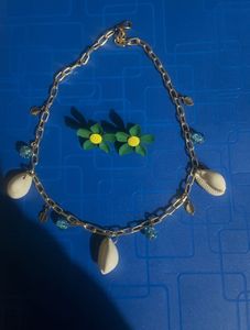 B1G1 Shell Charm Necklace & Earrings