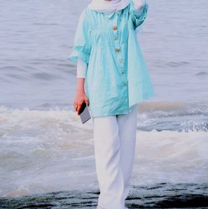 Chic Aqua Blue tunic and plazo pent