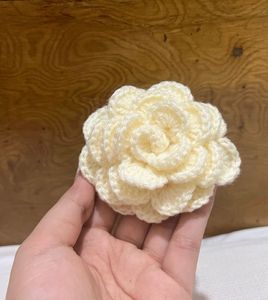 Cream Crochet Flower Hair Clip 🤍