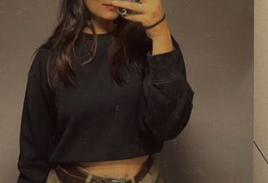 Zara Black Crewneck Sweatshirt