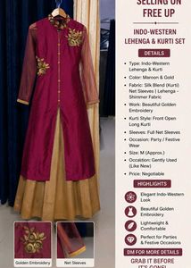 Indo-Western Lehenga & Kurti Set
