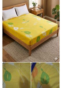 Vibrant Yellow Floral Bedsheet