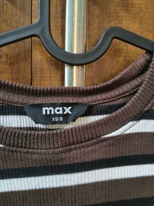 Striped Quarter Sleeve Top