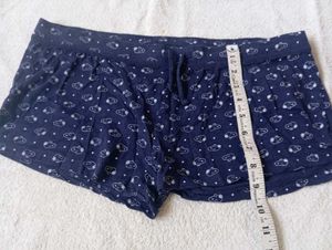 Cute Navy Sleep Shorts with Food Print