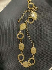 Boho Chic Gold Tone Chain Belt