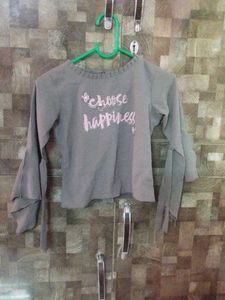 Cute Grey "Choose Happiness" Top