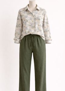 Floral Co-ord set Shirt & Drawstring pant