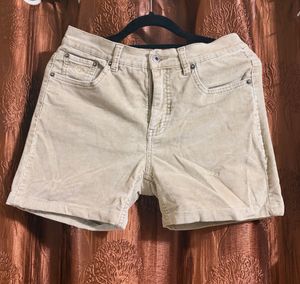 Tan Corduroy Shorts