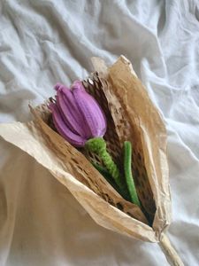 handmade purple tulip bouquet