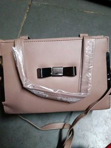 Pink Bow Detail Top Handle Bag