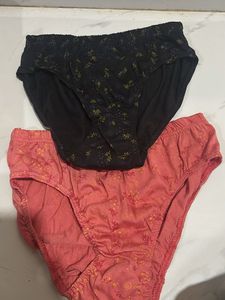 2 Pairs Floral Print Women's Briefs