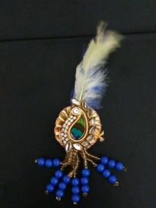 Ladoo Gopal Ji Ornament Brooch - Blue Colour