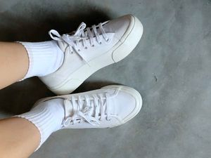 H&amp;M Womens White Platform Trainers