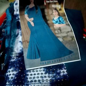 Elegant Blue Saree
