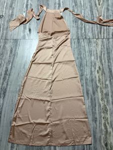 A- line backless dress