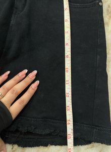 Classic Black Denim Mini Skirt