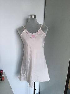 Satin Cami with Rose Embroidery