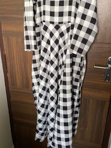 Monochrome Checkered Dress
