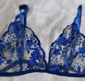 Blue Lace Lingerie Set