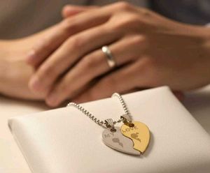 Couple Heart Pendant Necklace