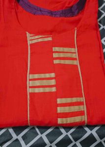 combo of 2 Red Kurta and florocent A line kurt