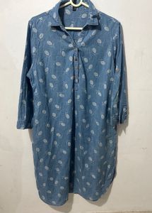 Blue Printed Tunic Kurti
