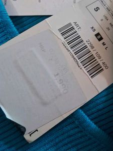 Zara Ribbed Blue Top