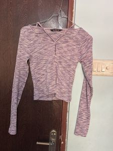 Chic Ribbed Knit Crop Top