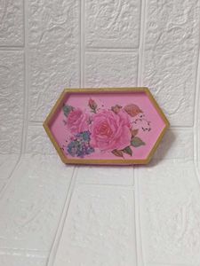 Pink Lotus Trinket Tray &amp; candle Holder