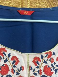 Elegant Blue Kurti with Floral Print
