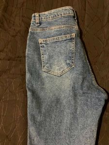 Flared Blue Denim Jeans