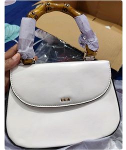 Iykyk White Bamboo Handle Sling Bag